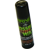 Close-up of lube wax on crossbow rail and strings